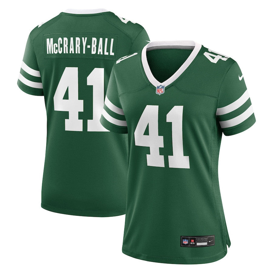 Marcelino McCrary-Ball 41 New York Jets Women's Team Game Jersey - Legacy Green