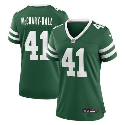 Marcelino McCrary-Ball 41 New York Jets Women's Team Game Jersey - Legacy Green