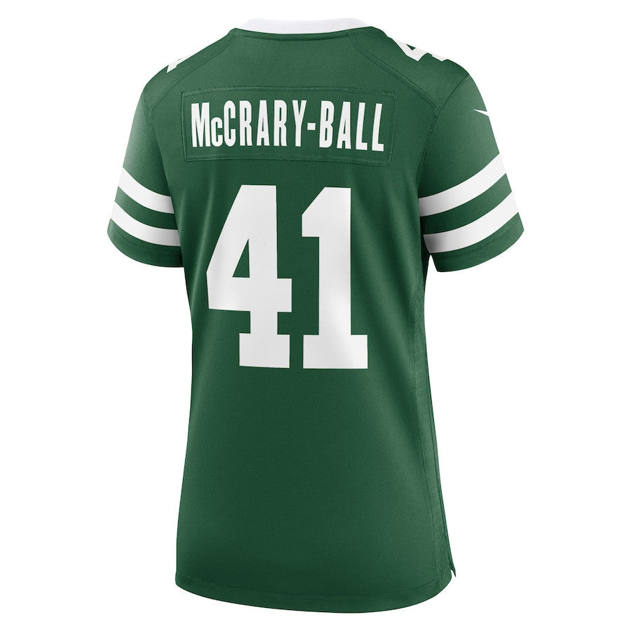 Marcelino McCrary-Ball 41 New York Jets Women's Team Game Jersey - Legacy Green