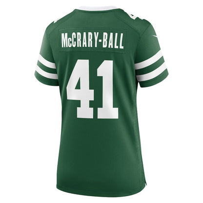 Marcelino McCrary-Ball 41 New York Jets Women's Team Game Jersey - Legacy Green