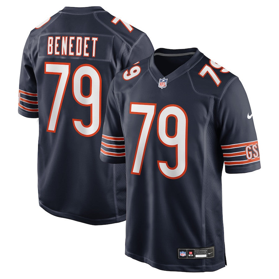 Theo Benedet 79 Chicago Bears Team Game Men Jersey - Navy