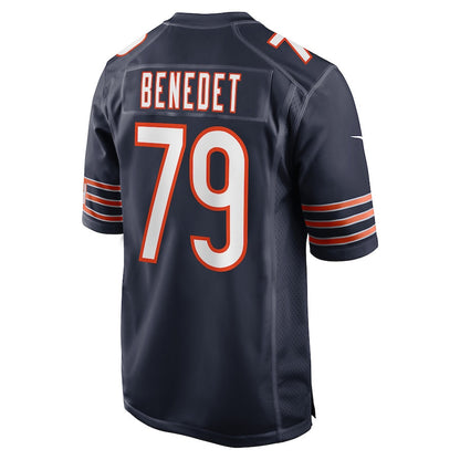 Theo Benedet 79 Chicago Bears Team Game Men Jersey - Navy