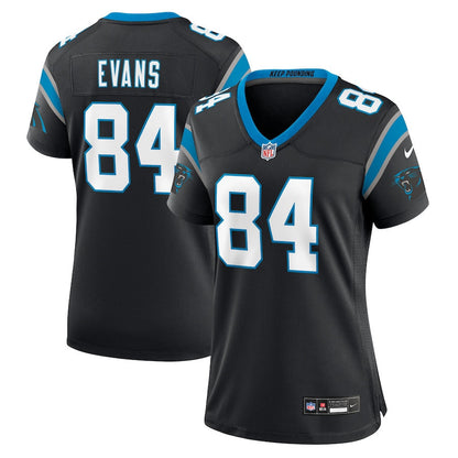Mitchell Evans 84 Carolina Panthers Women's Team Game Jersey - Black