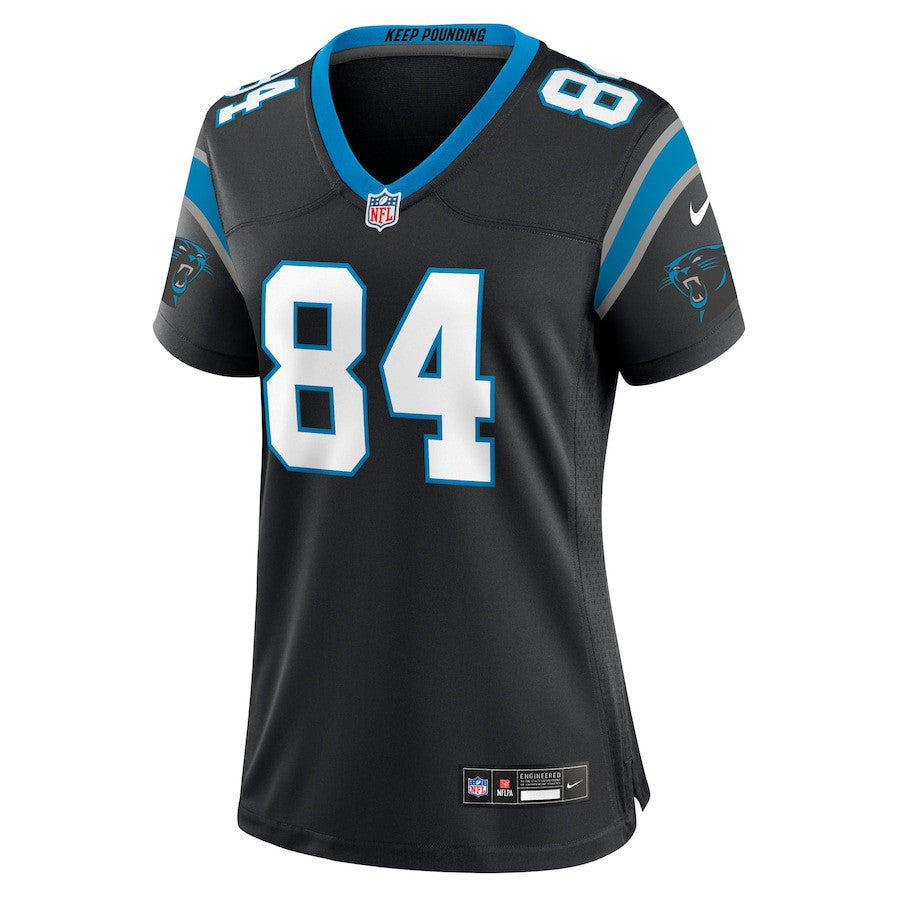 Mitchell Evans 84 Carolina Panthers Women's Team Game Jersey - Black