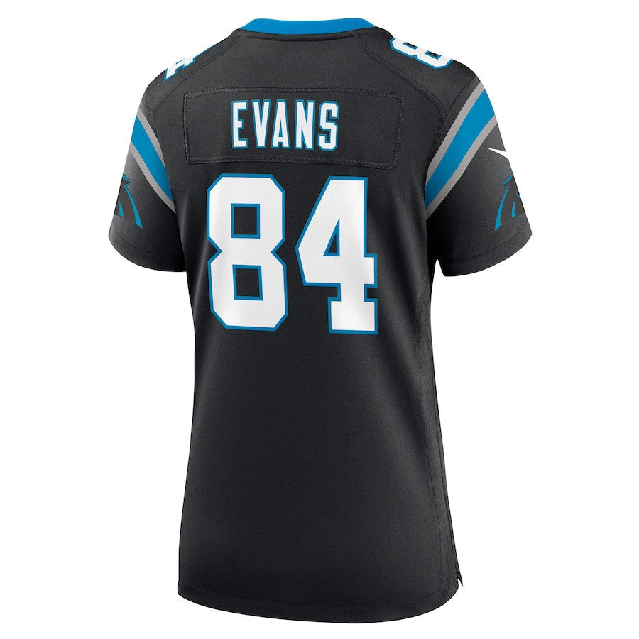 Mitchell Evans 84 Carolina Panthers Women's Team Game Jersey - Black