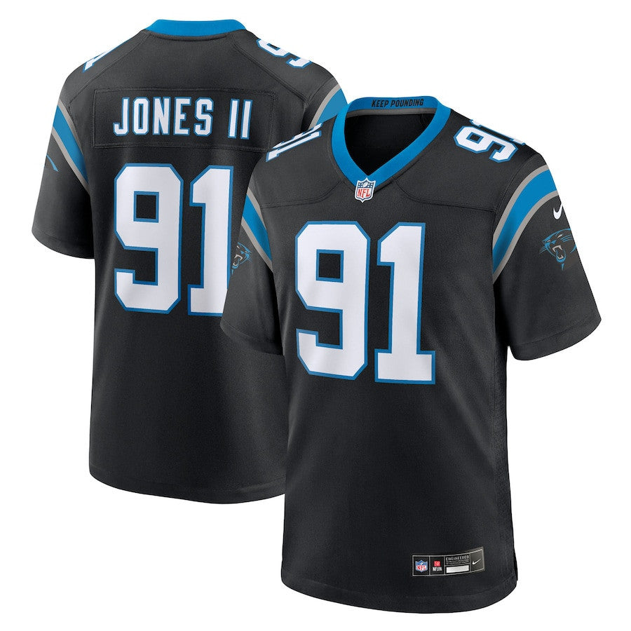 Patrick Jones II 91 Carolina Panthers Team Game Men Jersey - Black