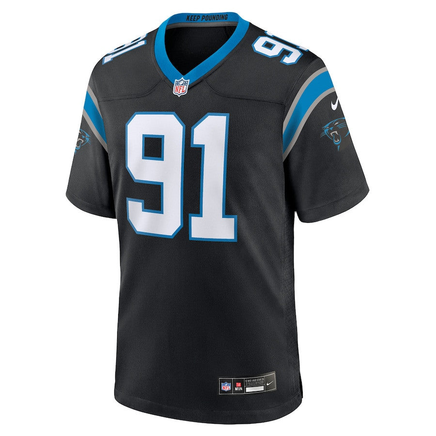 Patrick Jones II 91 Carolina Panthers Team Game Men Jersey - Black