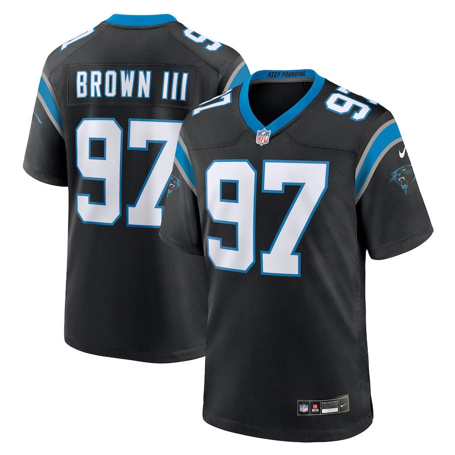 Bobby Brown III 97 Carolina Panthers Team Game Men Jersey - Black