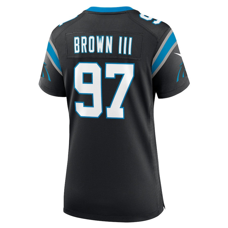 Bobby Brown III 97 Carolina Panthers Women's Team Game Jersey - Black