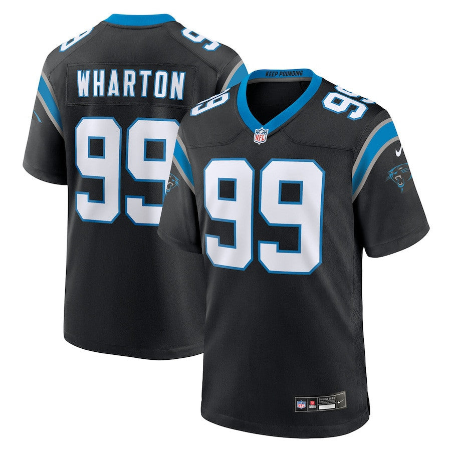Tershawn Wharton 99 Carolina Panthers Team Game Men Jersey - Black