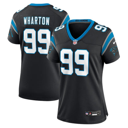 Tershawn Wharton 99 Carolina Panthers Women's Team Game Jersey - Black