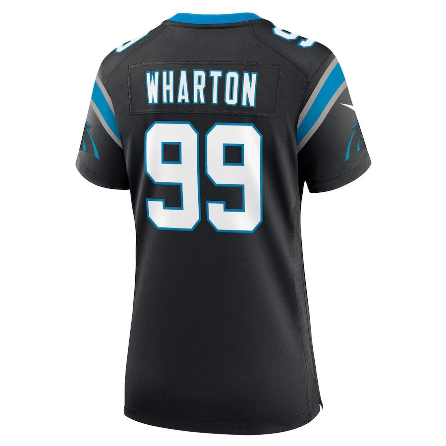 Tershawn Wharton 99 Carolina Panthers Women's Team Game Jersey - Black