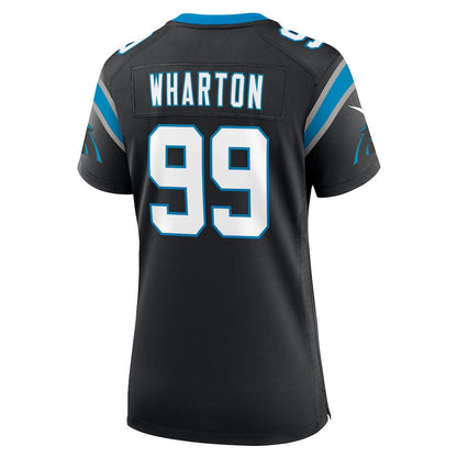 Tershawn Wharton 99 Carolina Panthers Women's Team Game Jersey - Black