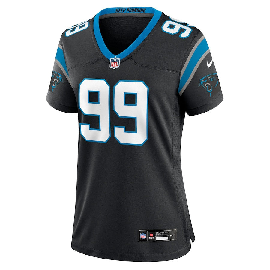 Tershawn Wharton 99 Carolina Panthers Women's Team Game Jersey - Black