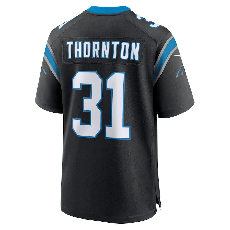 Corey Thornton 31 Carolina Panthers Team Game Men Jersey - Black