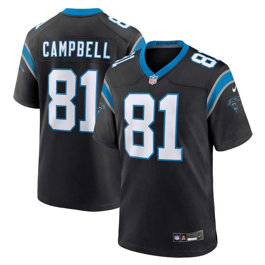 Dalevon Campbell 81 Carolina Panthers Team Game Men Jersey - Black