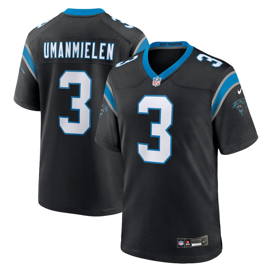 Princely Umanmielen 3 Carolina Panthers Team Game Men Jersey - Black