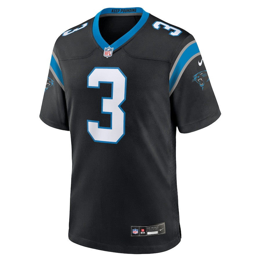 Princely Umanmielen 3 Carolina Panthers Team Game Men Jersey - Black