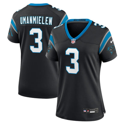 Princely Umanmielen 3 Carolina Panthers Women's Team Game Jersey - Black
