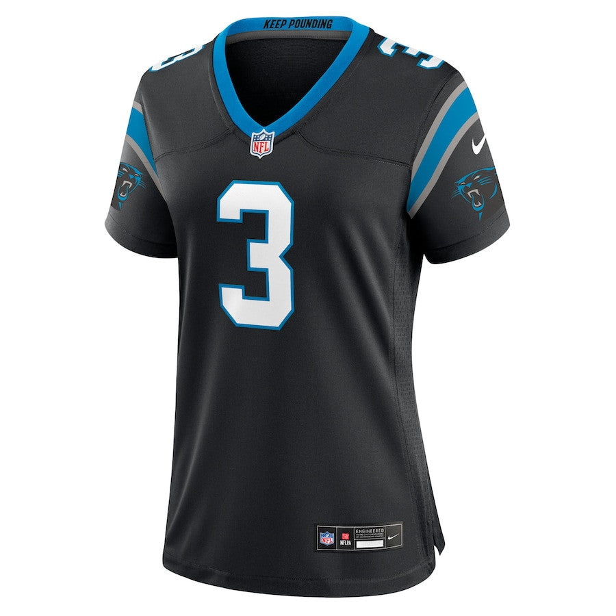 Princely Umanmielen 3 Carolina Panthers Women's Team Game Jersey - Black
