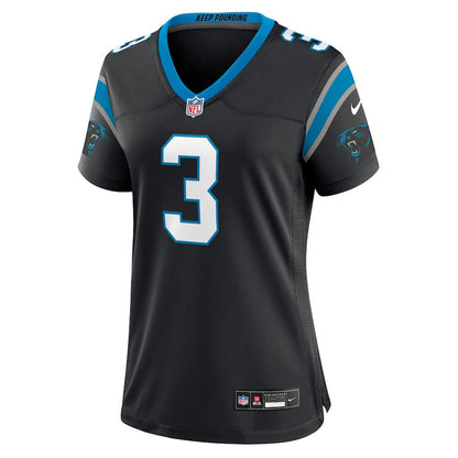 Princely Umanmielen 3 Carolina Panthers Women's Team Game Jersey - Black