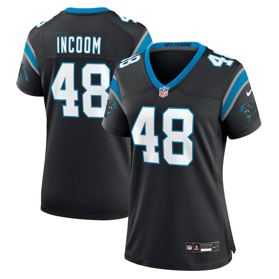 Thomas Incoom 48 Carolina Panthers Women's Team Game Jersey - Black