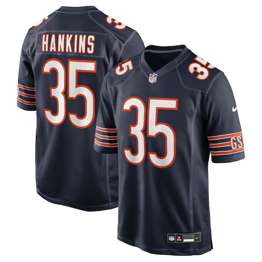 Deion Hankins 35 Chicago Bears Team Game Men Jersey - Navy