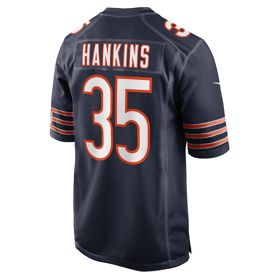 Deion Hankins 35 Chicago Bears Team Game Men Jersey - Navy
