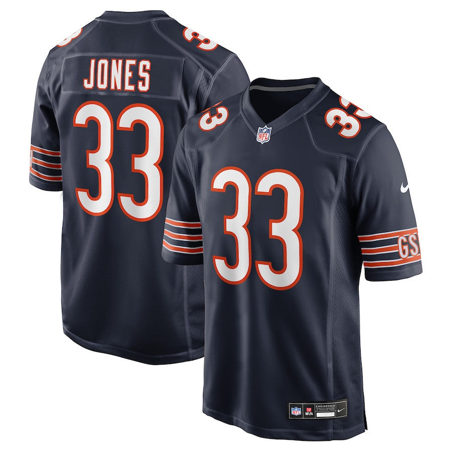 Jaylon Jones 33 Chicago Bears Team Game Men Jersey - Navy