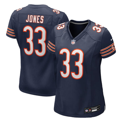 Jaylon Jones 33 Chicago Bears Women's Team Game Jersey - Navy