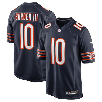 Luther Burden III 10 Chicago Bears Team Game Men Jersey - Navy