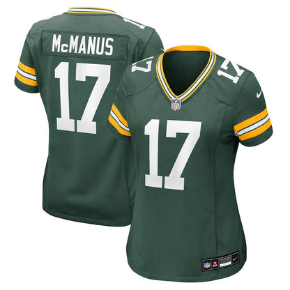 Brandon McManus 17 Green Bay Packers Women's Team Game Jersey - Green