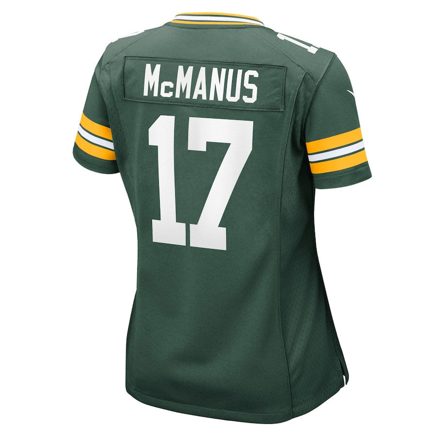 Brandon McManus 17 Green Bay Packers Women's Team Game Jersey - Green