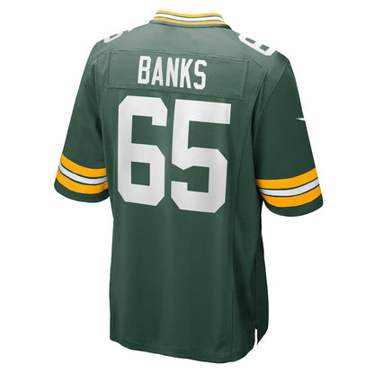 Aaron Banks 65 Green Bay Packers Team Game Men Jersey - Green