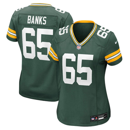 Aaron Banks 65 Green Bay Packers Women's Team Game Jersey - Green