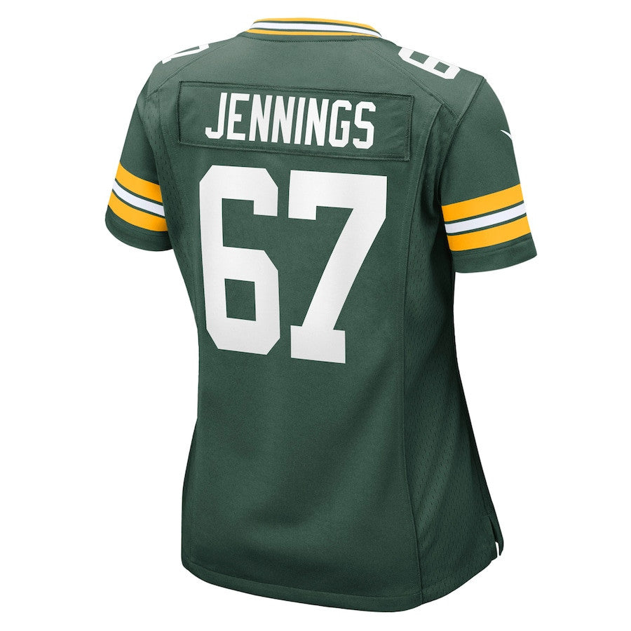 Donovan Jennings 67 Green Bay Packers Women's Team Game Jersey - Green