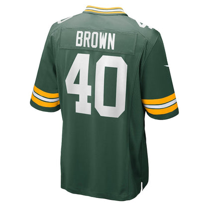 Omar Brown 40 Green Bay Packers Team Game Men Jersey - Green