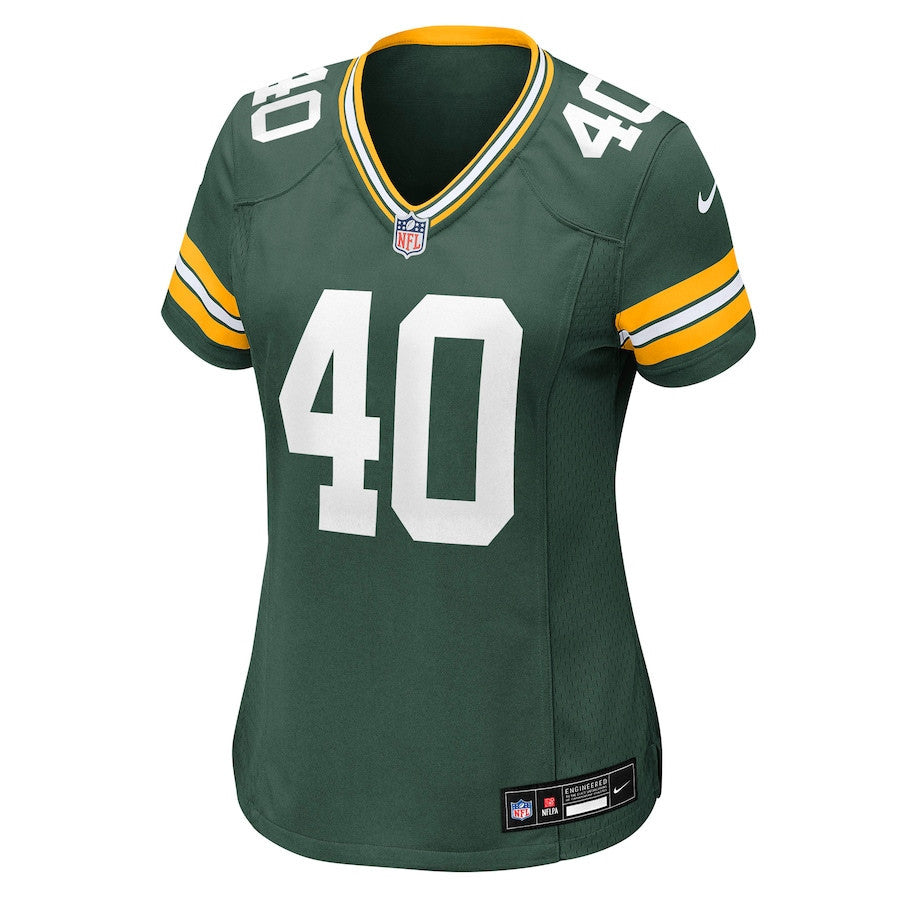 Omar Brown 40 Green Bay Packers Women's Team Game Jersey - Green
