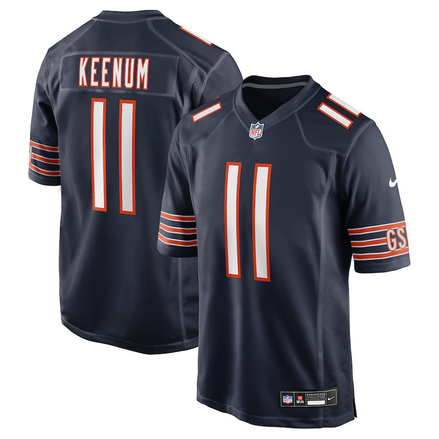 Case Keenum 11 Chicago Bears Team Game Men Jersey - Navy