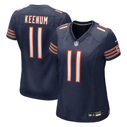 Case Keenum 11 Chicago Bears Women's Team Game Jersey - Navy