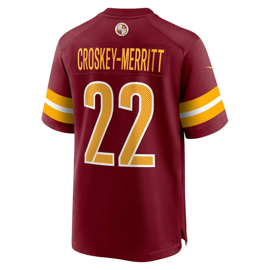 Jacory Croskey-Merritt 22 Washington Commanders Team Game Men Jersey - Burgundy