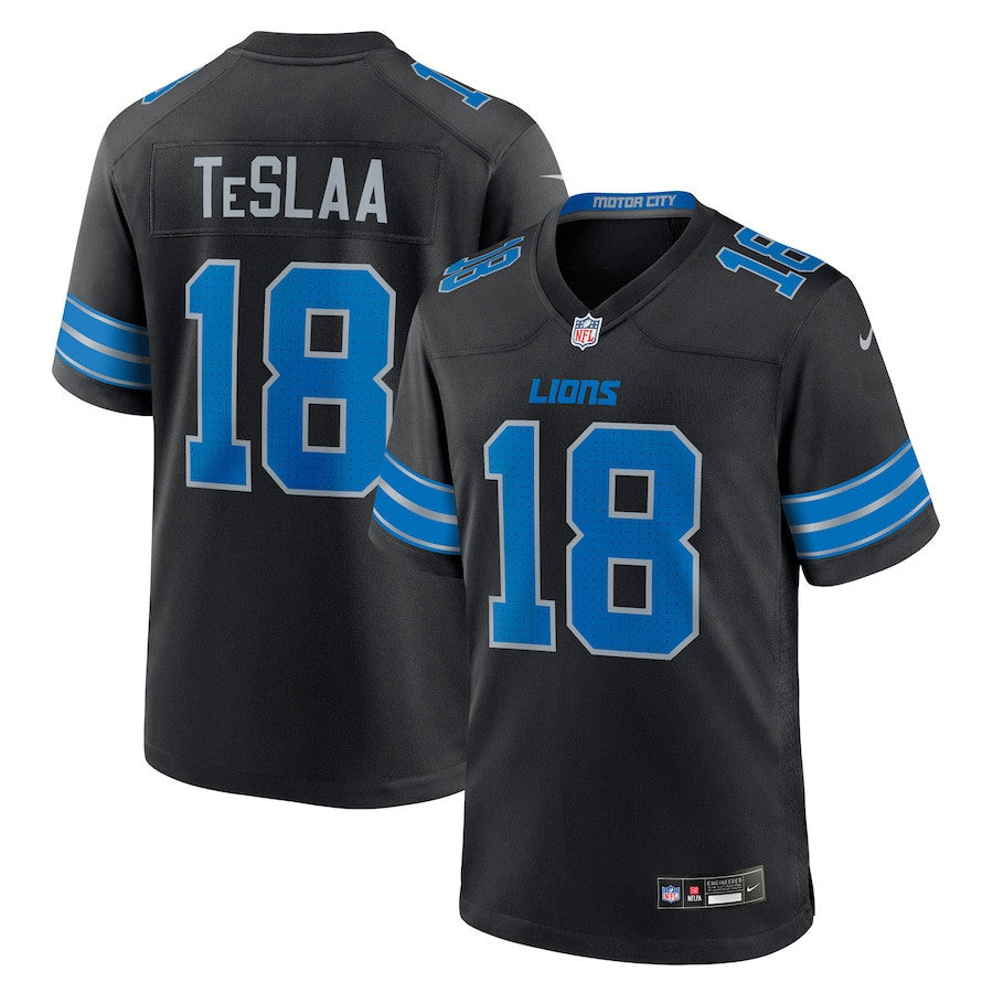 Isaac TeSlaa 18 Detroit Lions Alternate Game Player Men Jersey - Black
