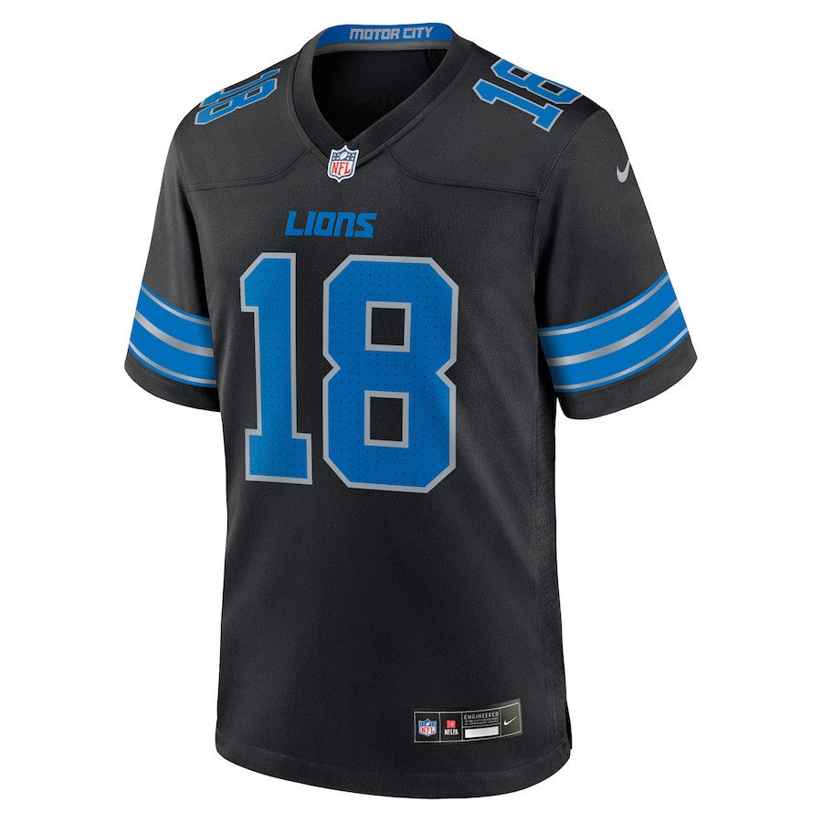 Isaac TeSlaa 18 Detroit Lions Alternate Game Player Men Jersey - Black