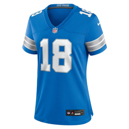Isaac TeSlaa 18 Detroit Lions Women's Game Player Jersey - Blue