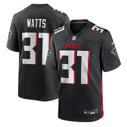 Xavier Watts 31 Atlanta Falcons Team Game Men Jersey - Black