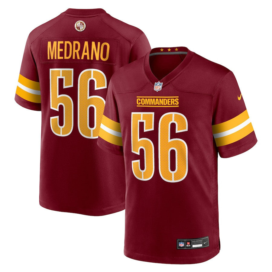 Kain Medrano 56 Washington Commanders Team Game Men Jersey - Burgundy