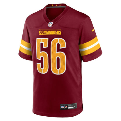 Kain Medrano 56 Washington Commanders Team Game Men Jersey - Burgundy