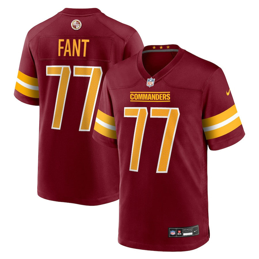 George Fant 77 Washington Commanders Team Game Men Jersey - Burgundy