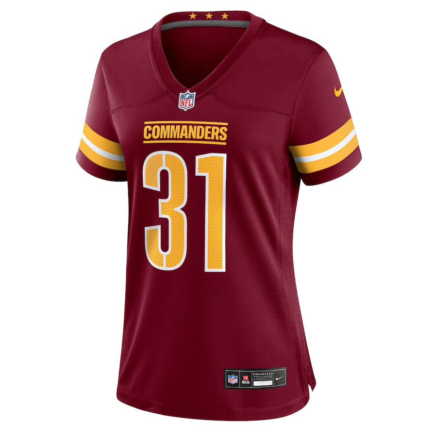 Jonathan Jones 31 Washington Commanders Women's Team Game Jersey - Burgundy