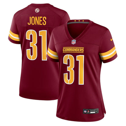 Jonathan Jones 31 Washington Commanders Women's Team Game Jersey - Burgundy